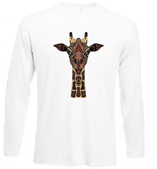 Лонгслів Жирафа в малюнках Білий фото