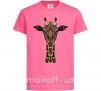 Детская футболка Жираф в рисунках Ярко-розовый фото