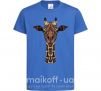 Дитяча футболка Жираф в рисунках Яскраво-синій фото
