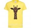 Дитяча футболка Жираф в рисунках Лимонний фото