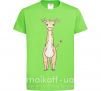 Детская футболка Жирафик акварельный Лаймовый фото