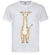 Мужская футболка Жирафик акварельный Белый фото
