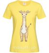Женская футболка Жирафик акварельный Лимонный фото