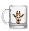 Чашка стеклянная Кристальный жираф Прозрачный фото
