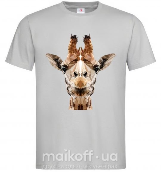 Мужская футболка Кристальный жираф Серый фото