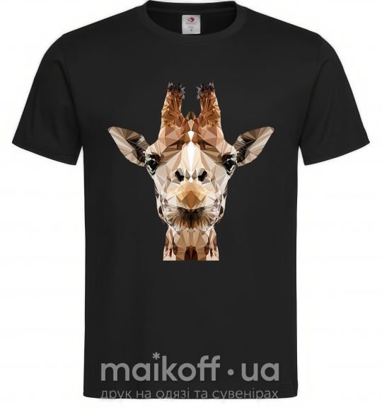 Мужская футболка Кристальный жираф Черный фото
