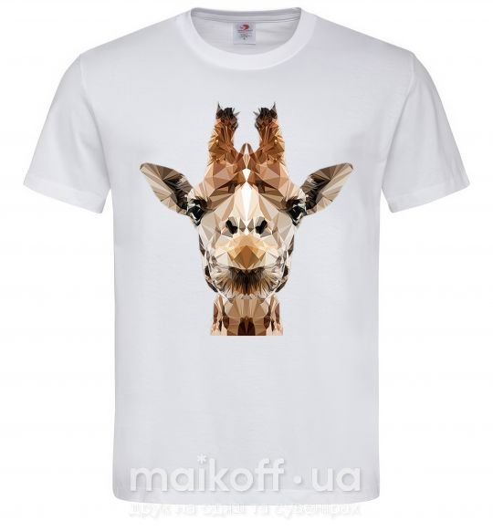 Чоловіча футболка Кристальный жираф Білий фото