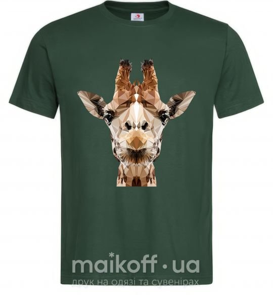 Мужская футболка Кристальный жираф Темно-зеленый фото