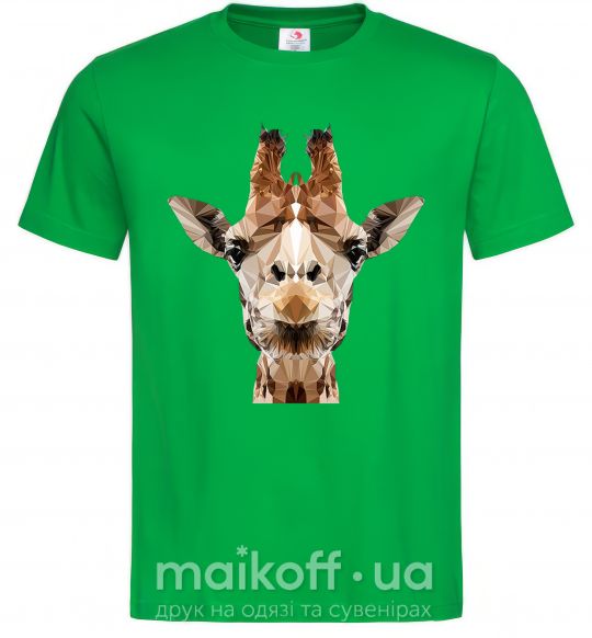 Мужская футболка Кристальный жираф Зеленый фото