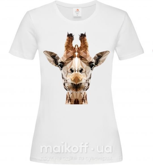 Женская футболка Кристальный жираф Белый фото