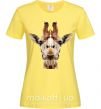 Женская футболка Кристальный жираф Лимонный фото