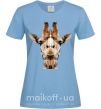 Женская футболка Кристальный жираф Голубой фото