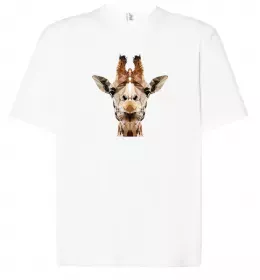 Футболка Оверсайз Жираф завис Белый фото