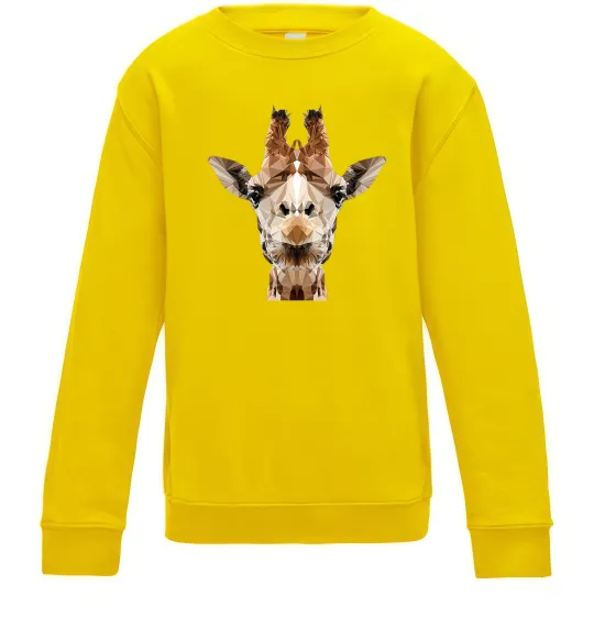 Детский Свитшот Жирафа Солнечно желтый фото