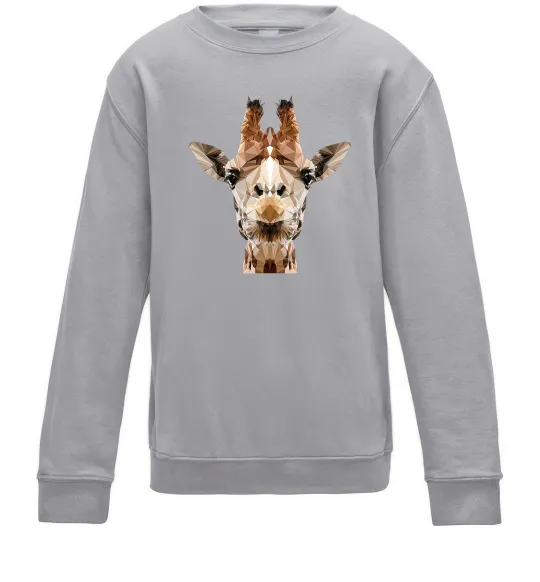 Детский Свитшот Жирафа Серый меланж фото