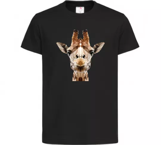 Детская футболка Жирафа Черный фото