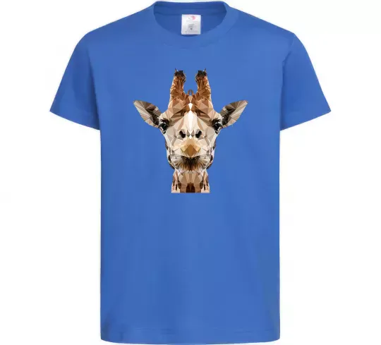 Детская футболка Жирафа Ярко-синий фото