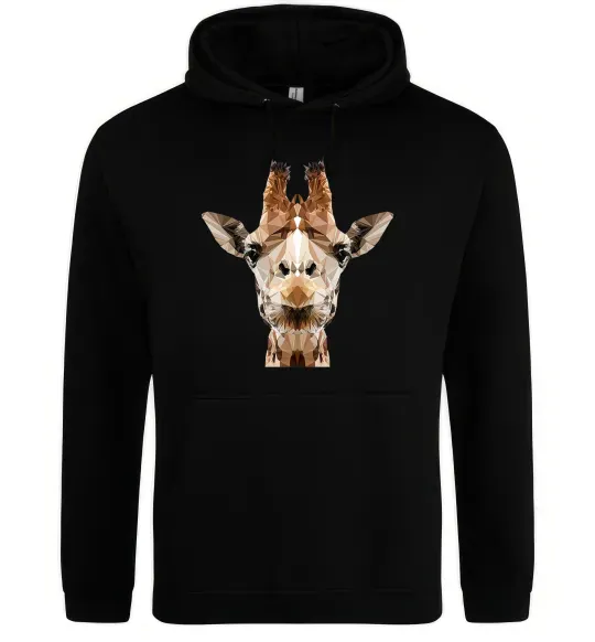 Чоловіча толстовка (худі) Жирафа Чорний фото