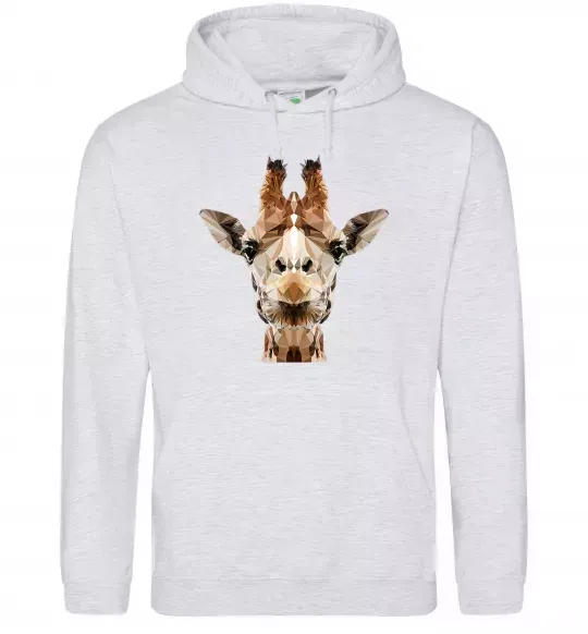 Чоловіча толстовка (худі) Жирафа Сірий меланж фото