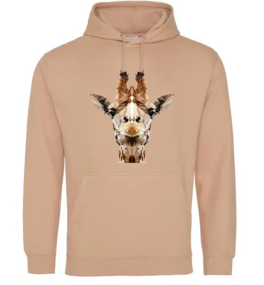 Чоловіча толстовка (худі) Жирафа Пісочний фото