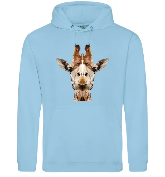 Мужская толстовка (худи) Жирафа Голубой фото