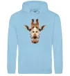 Мужская толстовка (худи) Жирафа Голубой фото