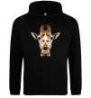 Женская толстовка (худи) Жирафа Черный фото