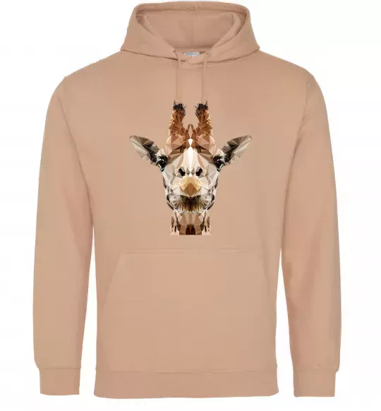 Женская толстовка (худи) Жирафа Песочный фото