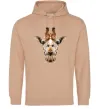 Женская толстовка (худи) Жирафа Песочный фото