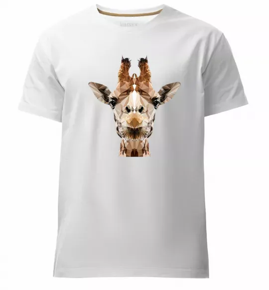 Чоловіча преміум футболка Жирафа Білий фото