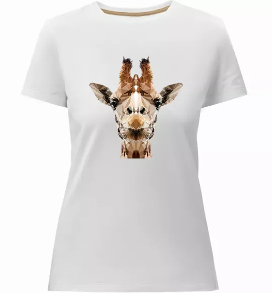 Жіноча преміум футболка Жирафа Білий фото