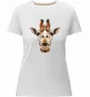 Жіноча преміум футболка Жирафа Білий фото