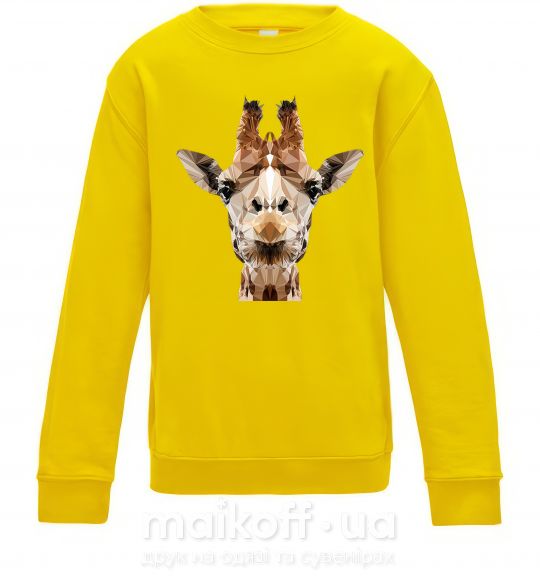 Детский Свитшот Кристальный жираф Солнечно желтый фото