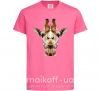 Дитяча футболка Кристальный жираф Яскраво-рожевий фото