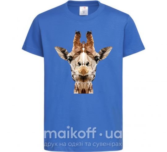 Дитяча футболка Кристальный жираф Яскраво-синій фото