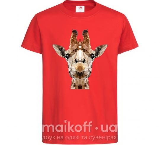 Детская футболка Кристальный жираф Красный фото