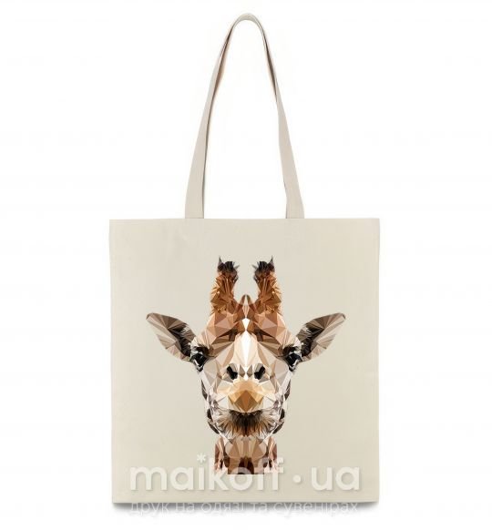 Еко-сумка Кристальный жираф Бежевий фото