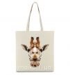 Эко-сумка Кристальный жираф Бежевый фото