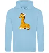 Женская толстовка (худи) Жирафа лежить Голубой фото