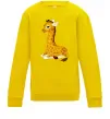 Детский Свитшот Жирафа лежить Солнечно желтый фото