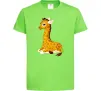 Детская футболка Жирафа лежить Лаймовый фото