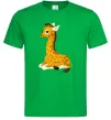 Мужская футболка Жирафа лежить Зеленый фото