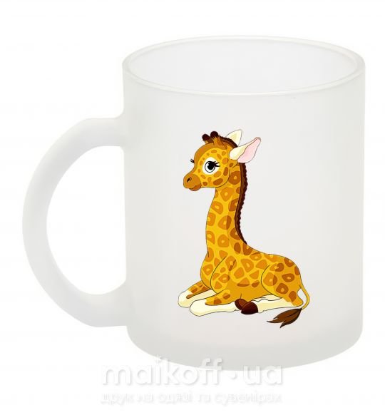 Чашка стеклянная Жираф прилег Фроузен фото
