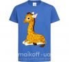Детская футболка Жираф прилег Ярко-синий фото