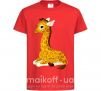 Дитяча футболка Жираф прилег Червоний фото