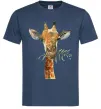 Мужская футболка Жираф з гілкою Темно-синий Мужская футболка Жираф з гілкою Темно-синий фото