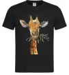 Мужская футболка Жираф з гілкою Черный Мужская футболка Жираф з гілкою Черный фото