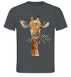 Мужская футболка Жираф з гілкою Графит Мужская футболка Жираф з гілкою Графит фото