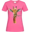 Женская футболка Жираф з гілкою Ярко-розовый Женская футболка Жираф з гілкою Ярко-розовый фото