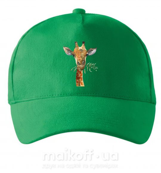 Кепка Жираф с веточкой краски Зеленый фото